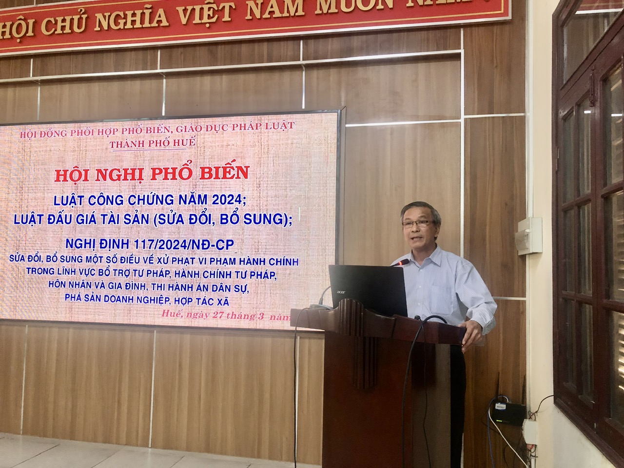 Hội đồng phối hợp phổ biến, giáo dục pháp luật thành phố tổ chức Hội nghị phổ biến Luật Công chứng năm 2024 và Luật sửa đổi, bổ sung một số điều của Luật Đấu giá tài sản
